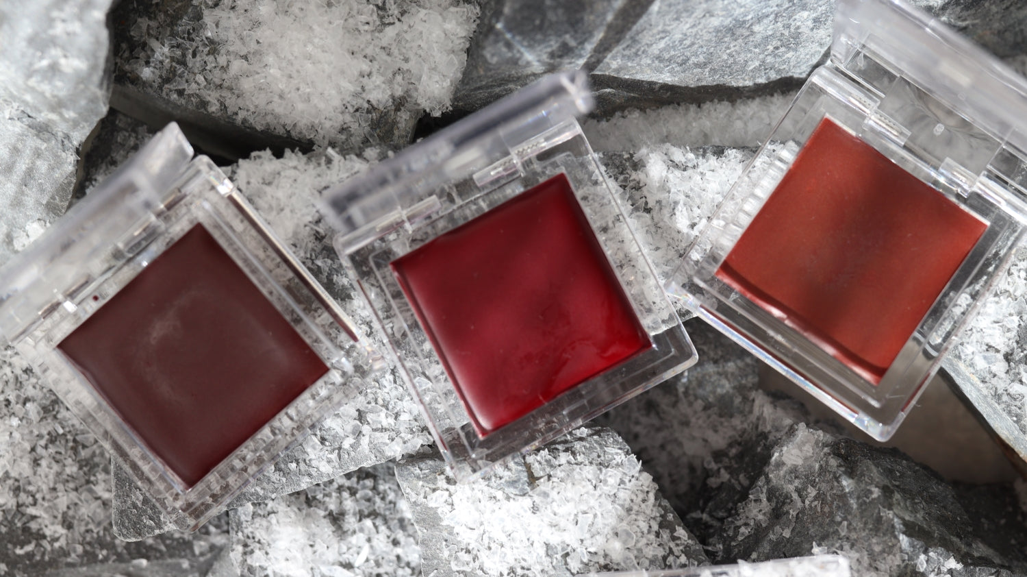 fluency (aka fluency beauty) mini vegan travel friendly bite-size makeup sets plant-based brown, red, caramel shade colors