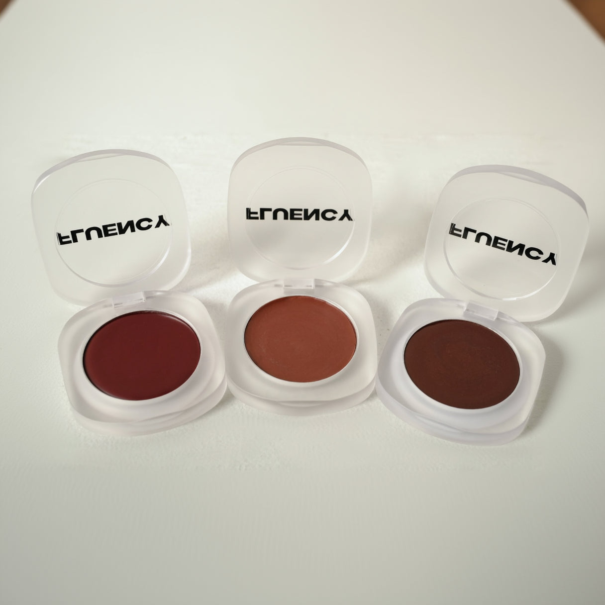 three blush palettes that are vegan and plant-based colored only from superfoods like beets, potatoes, turmeric, spirulina, and radish vegetables. natural makeup